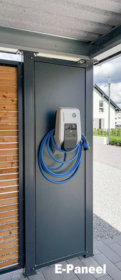 Beispiel-Nr. STDP20    E-Autos sind stark im Kommen! Hier finden Sie das passenden E-Paneel für Ihr neues Carport.