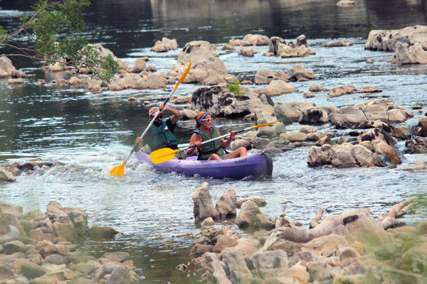 Canoeing on the Ardèche river