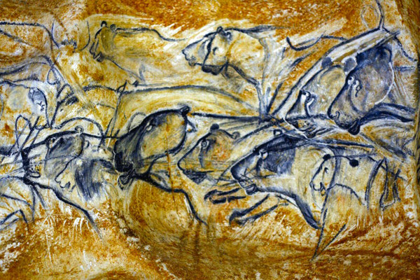 Cave painting in the Chauvet 2 cave in southern Ardèche