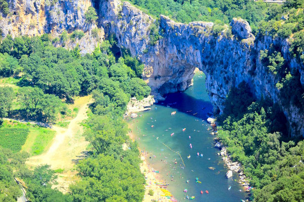 The Pont d'Arc in the gorges of the Ardèche