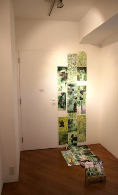 Masato Nagai/永井雅人  「夢の引用　映像から音を削る」コラグラフ、銅版画、モノタイプ、デジタルプリント、オイルパステル　２０１６年