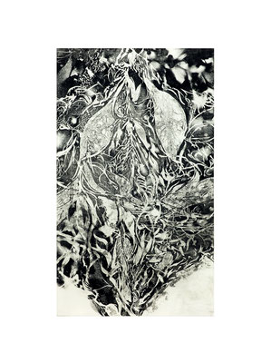 Masato Nagai/永井雅人　「花々の心臓-In memory of Noriko Ueda」銅版画、紙　２０１６年
