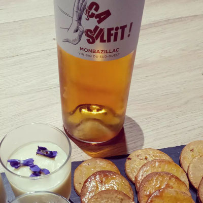 cuisine-plantes-sauvages-dessert-creme-violette-sables-monbazillac-sans-sulfites