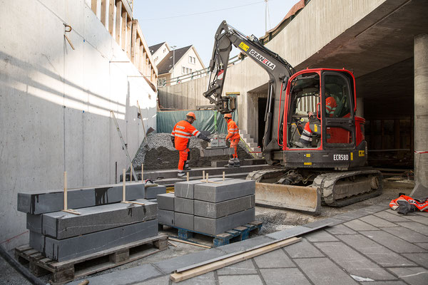 Baustelle Schulhausplatz/Lindenplatz Baden