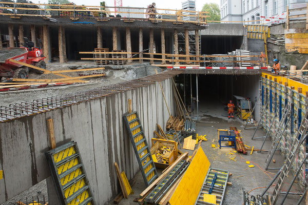 Baustelle Schulhausplatz/Lindenplatz Baden