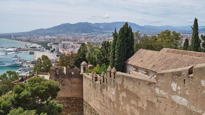 das Castillo de Gibralfaro, oder auf spanisch: Alcazaba y Castillo de Gibralfaro