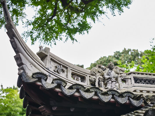 Details aus dem yuyuan garden in Shanghai