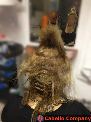 Tressen  Haarverlängerung mit hochwertigem blondem Echthaar - Cabello Company Frankfurt