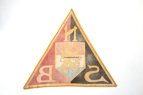 NSB vlag embleem / insigne 45 x 45 x 45 cm. - NSB - flag logo triangle
