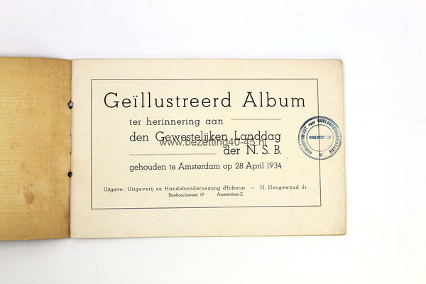 NSB Geïllustreerd Album ter herinnering aan den Gewestelijken Landdag 1934.