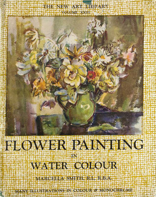Cover of Marcella's book on Flower Painting in Watercolour (1955)