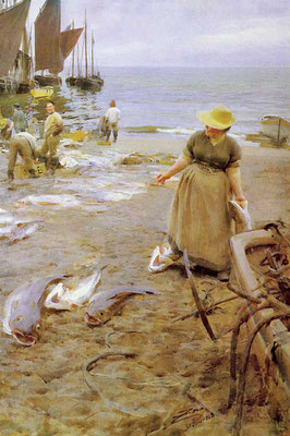 Anders Zorn 'Fish Sale, St Ives'