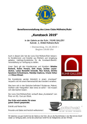 Lions Club Mülheim "KUNSTSACK 2019"