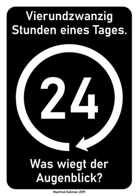 24 - Werkreihe von Manfred Dahmen 2019 - Plakatgestaltung Klaus Wiesel, Mülheimer Künstlerbund MKB