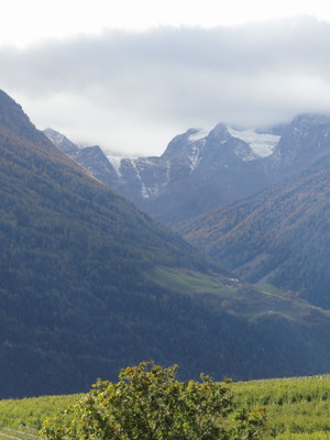 Kortscher Leiten - Blick zu den Bergen gegenüber