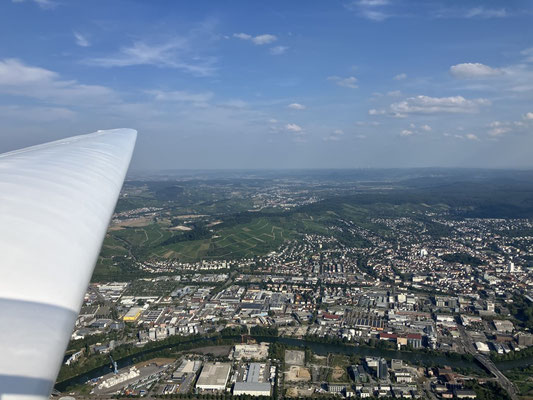 Blick auf Heilbronn Wartberg in Realität