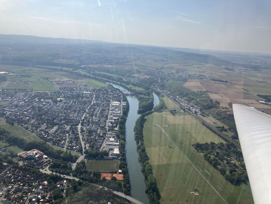 Blick auf Flugplatz Heilbronn-Böckingen in Realität