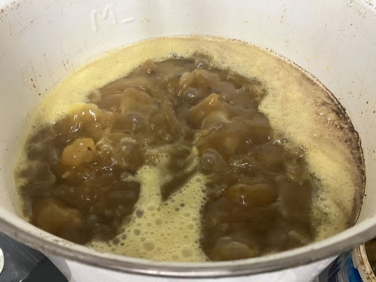 Wachs kochen und klären.