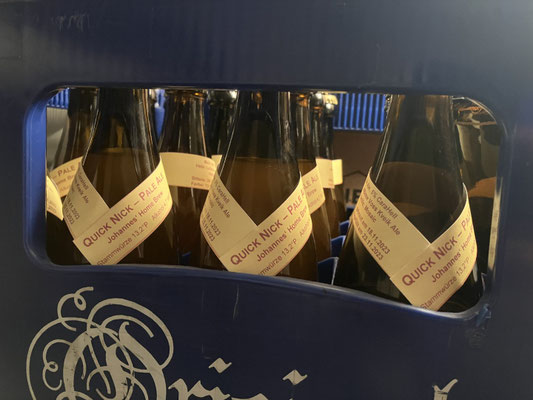 Das abgefüllte Bier ist im Kasten