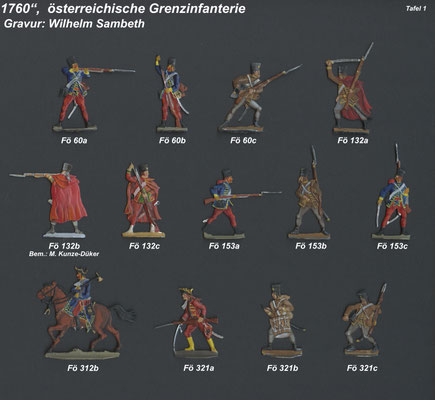 1756-1763 - Österreich - Grenzinfanterie im Gefecht - Tafel 1