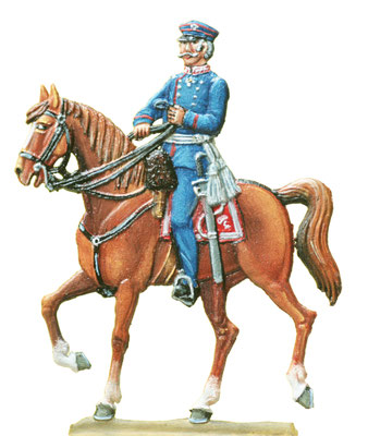 General Hartmann auf seinem Fuchs