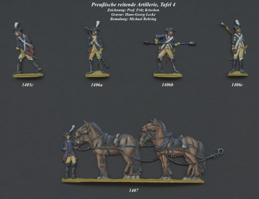 1756-1763 - Preußen - reitende Artillerie- Tafel 4