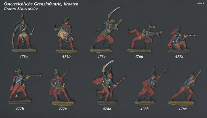 1756-1763 - Österreich - Grenzinfanterie im Gefecht - Tafel 2
