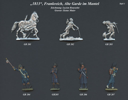 1813 - Frankreich - Alte Garde im Mantel - Tafel 1