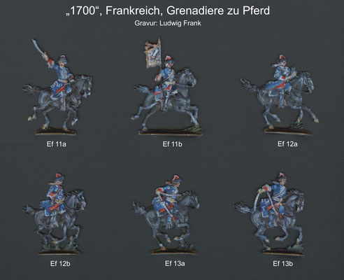 1700 - Frankreich - Grenadiere zu Pferde - Tafel 1 