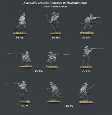 um 1900 - "Kolonial" - deutsche Matrosen in Heimatuniform  