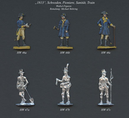 1813 - Schweden - Pioniere, Sanität, Train - Waibel