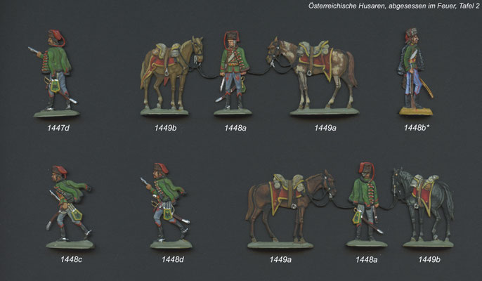 1756-1763 - Österreich - Husaren abgesessen im Feuer - Tafel 2