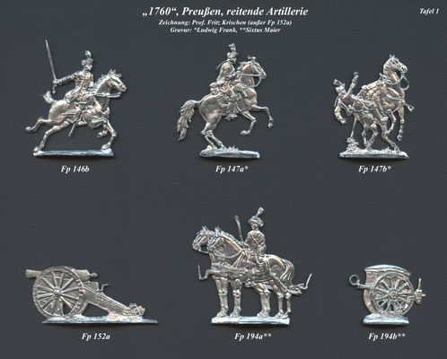 1756-1763 - Preußen - reitende Artillerie- Tafel 1