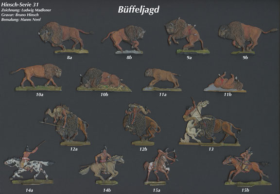1500-1900 - Amerika -  Büffeljagd - Tafel 1 - Hinsch  