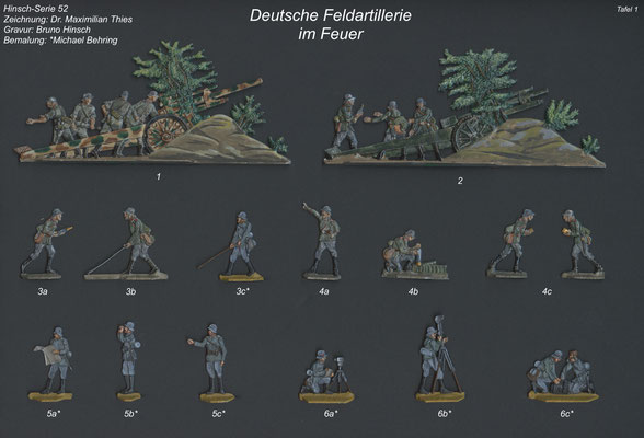 1940 - Deutschland - Feldartillerie im Feuer - Tafel 1 - Hinsch 