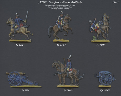 1756-1763 - Preußen - reitende Artillerie- Tafel 1