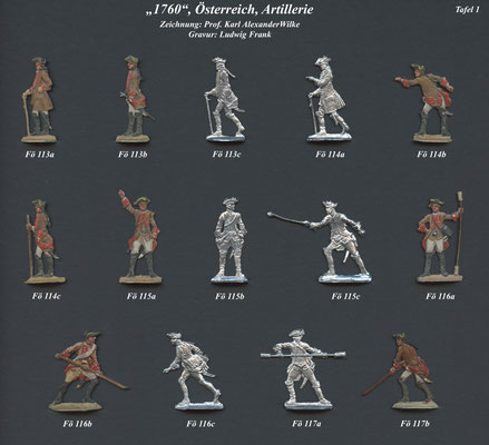 1756-1763 - Österreich - Artillerie - Tafel 1