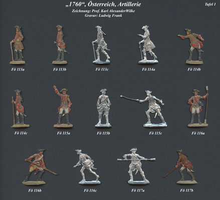 1756-1763 - Österreich - Artillerie - Tafel 1