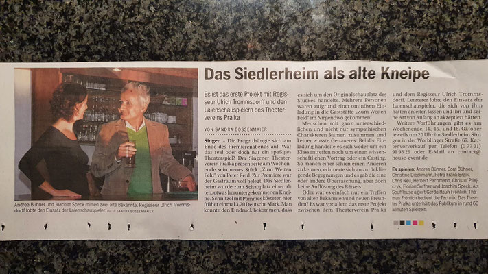 Südkurier Pralka Zum weiten Feld