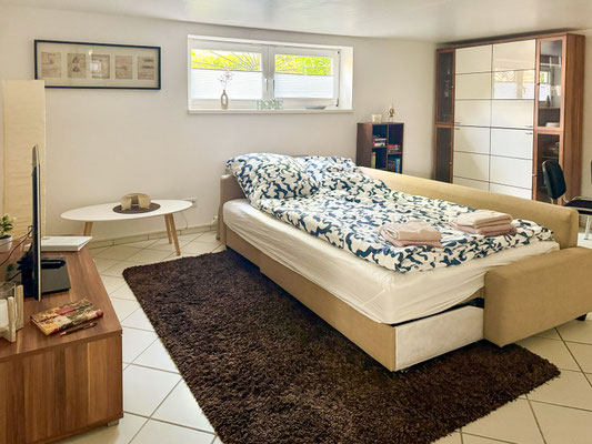 Fewo Butzbach Butzbachliebe Schlafcouch Wohnzimmer