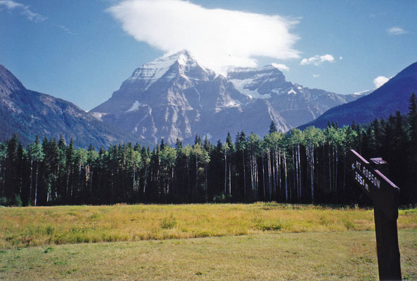 Mt. Robson mit 3.954 m der höchste Berg in den Kanadischen Rocky Mountains