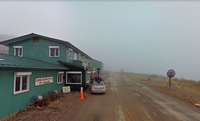 Grenzstation "Top of the World Highway" (Bild Google Maps, 2009)