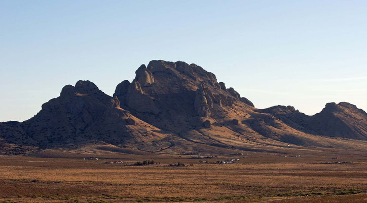 Blick vom Rockhound State Park zu den Florida Mountains, New Mexico