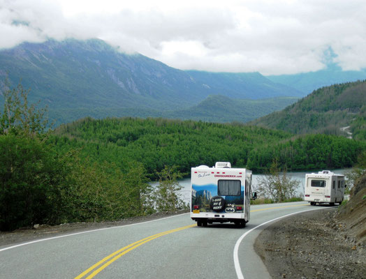 Auf dem Glenn Hwy am Matanuska River