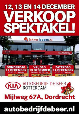 Buitenreclame - Automotive Sales Event - Autobedrijf De Beer Dordrecht - Kia - december 2019