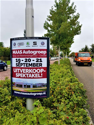 Buitenreclame - 2-signs - Automotive Sales Event - MAAS Autogroep Gouda - Volkswagen-Audi-SEAT-ŠKODA - september 2019
