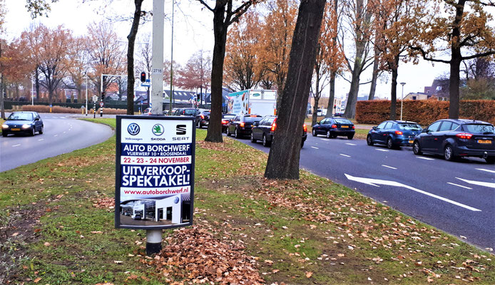 Buitenreclame - 2-signs - Automotive Sales Event - Auto Borchwerf Roosendaal - Volkswagen-Audi-SEAT-ŠKODA - november 2018