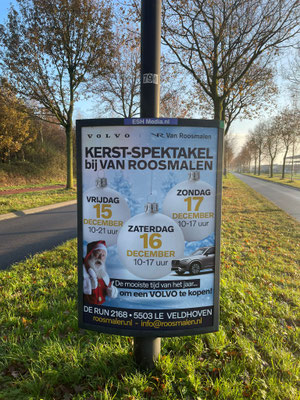 Buitenreclame - 2-signs - Automotive Sales Event - VOLVO Van Roosmalen Veldhoven - december 2023