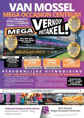 Direct Mailing - Automotive Sales Event - Van Mossel Automotive Groep Tilburg - mei-juni 2019 - 90 verkochte auto's in 1 weekend
