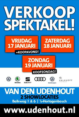 Buitenreclame - Automotive Sales Event - Van den Udenhout Den Bosch - Volkswagen-Audi-SEAT-ŠKODA-Volkswagen Bedrijfswagens - 88 verkochte auto's in 1 weekend